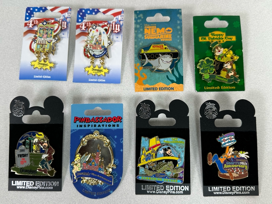 Collection Of Vintage Disneyland Limited Edition Trading Pins New On Cards [Photo 2]