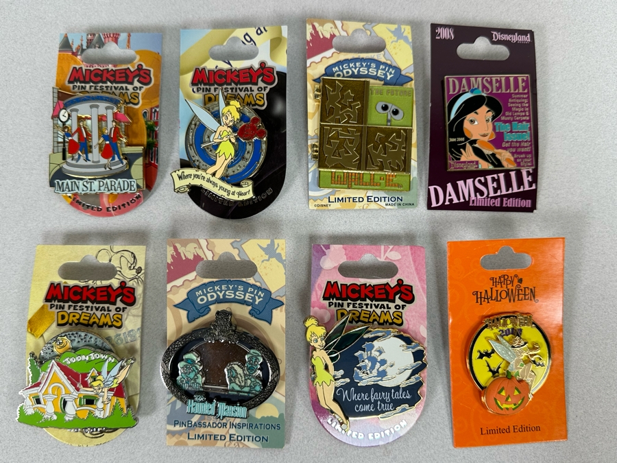 Collection Of Vintage Disneyland Limited Edition Trading Pins New On Cards [Photo 2]