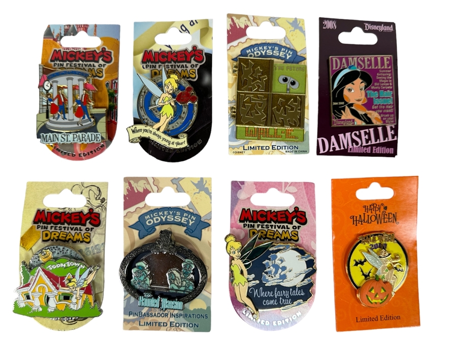 Collection Of Vintage Disneyland Limited Edition Trading Pins New On Cards [Photo 1]