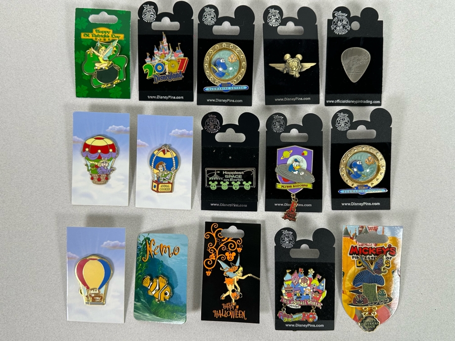 Collection Of Vintage Disneyland Trading Pins New On Cards [Photo 2]