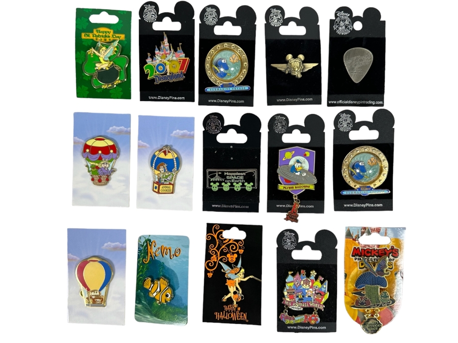 Collection Of Vintage Disneyland Trading Pins New On Cards [Photo 1]