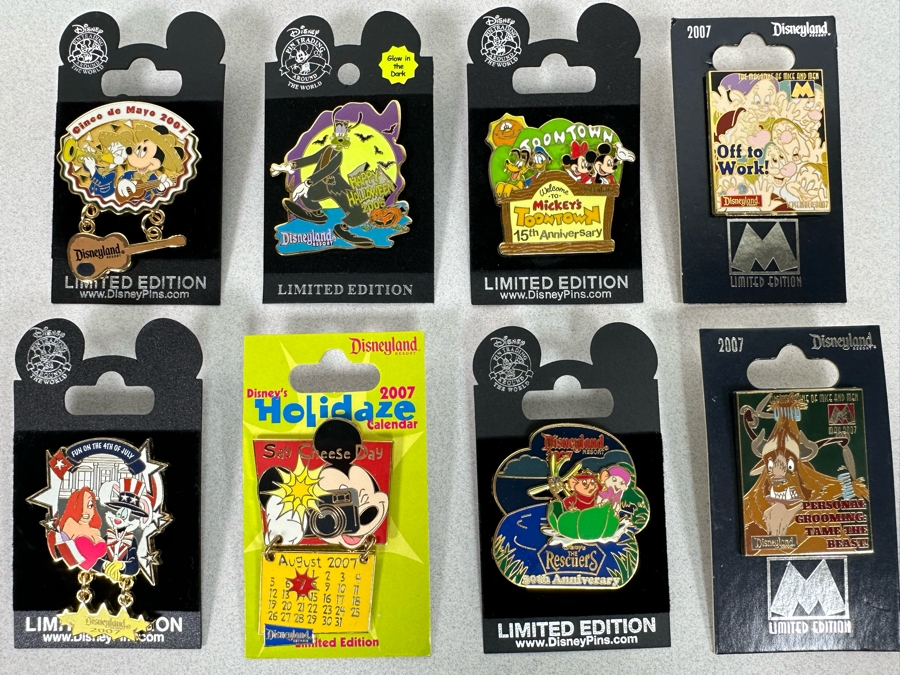 Collection Of Vintage Disneyland Limited Edition Trading Pins New On Cards [Photo 3]