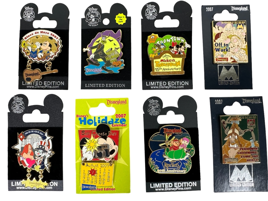 Collection Of Vintage Disneyland Limited Edition Trading Pins New On Cards [Photo 1]