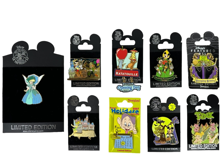 Collection Of Vintage Disneyland Limited Edition Trading Pins New On Cards [Photo 1]