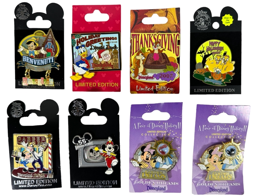 Collection Of Vintage Disneyland Trading Pins New On Cards [Photo 1]