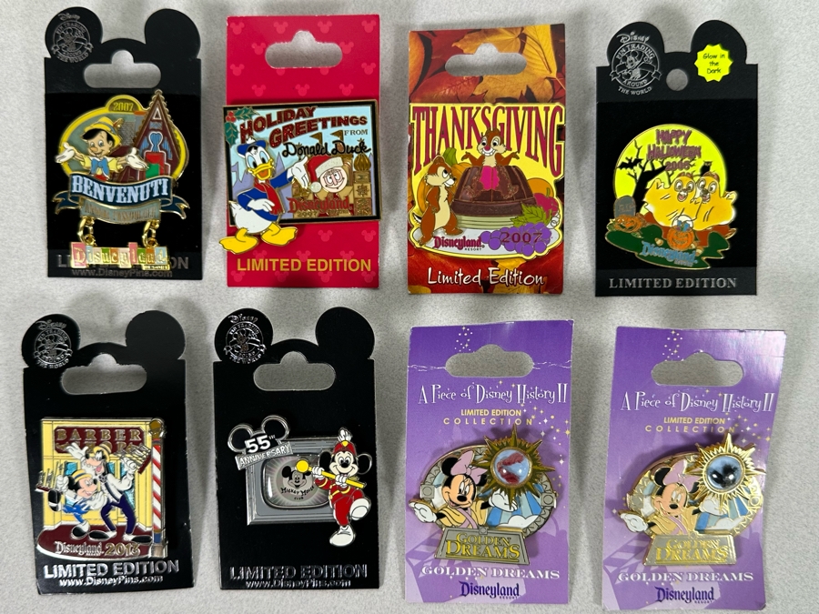 Collection Of Vintage Disneyland Trading Pins New On Cards [Photo 2]