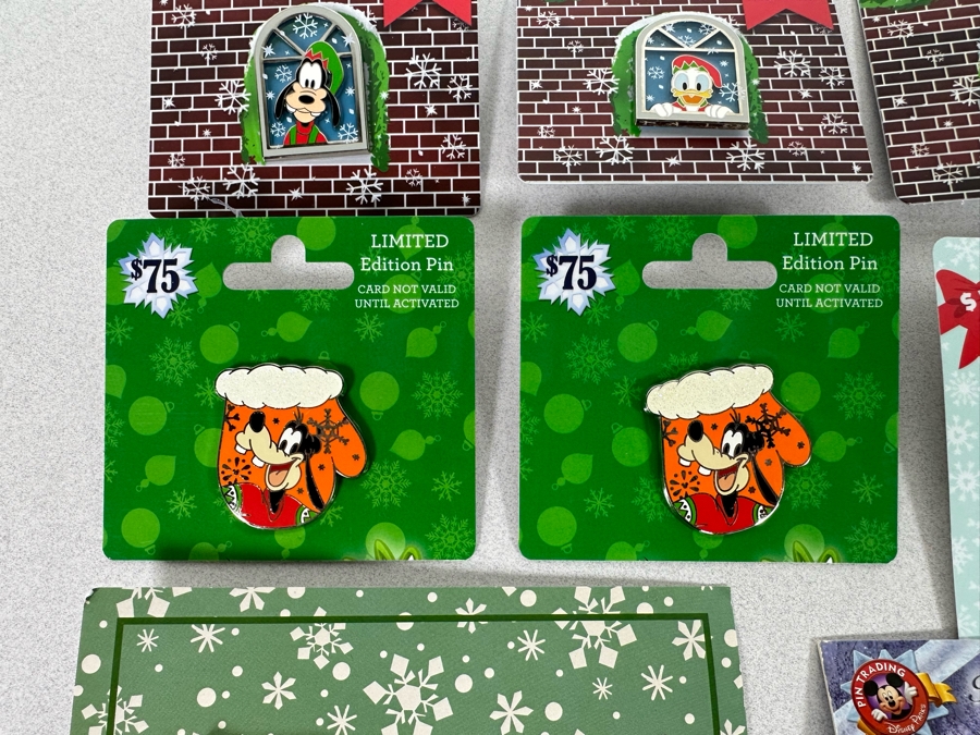 Collection Of Vintage Disneyland Trading Pins New On Cards - Six Limited Edition Pins [Photo 7]