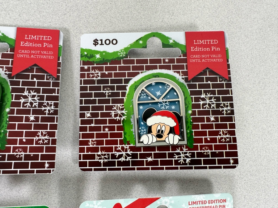 Collection Of Vintage Disneyland Trading Pins New On Cards - Six Limited Edition Pins [Photo 9]