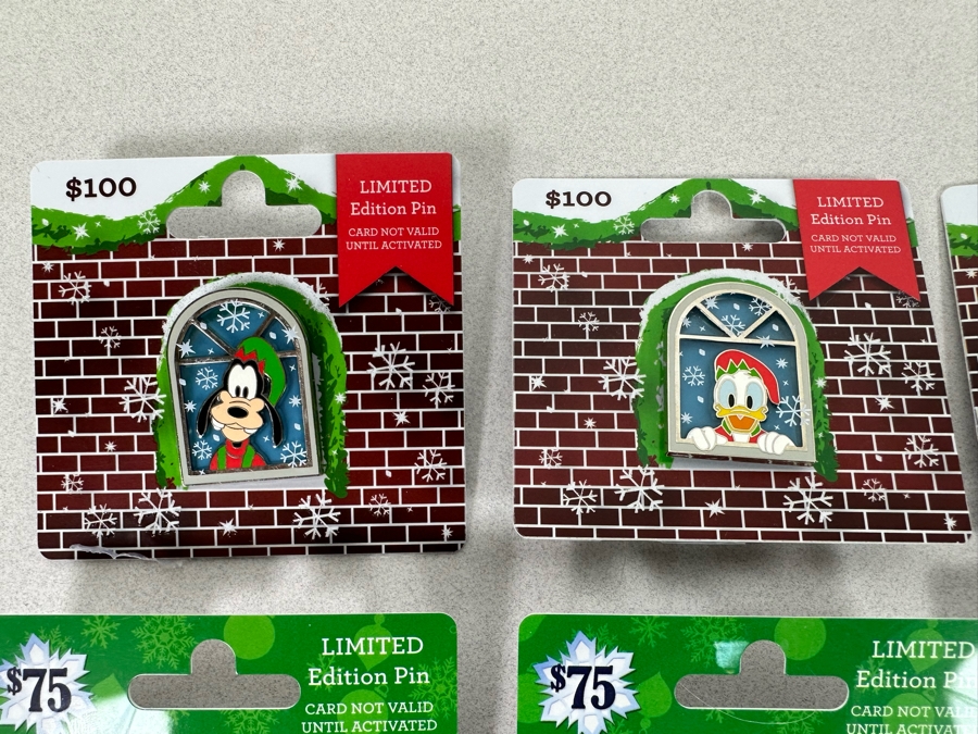 Collection Of Vintage Disneyland Trading Pins New On Cards - Six Limited Edition Pins [Photo 8]