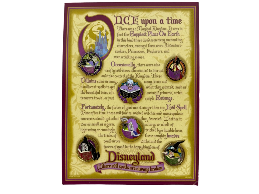 Collection Of Vintage Disneyland Trading Pins New On Card - Where Evil Spells Are Broken [Photo 1]