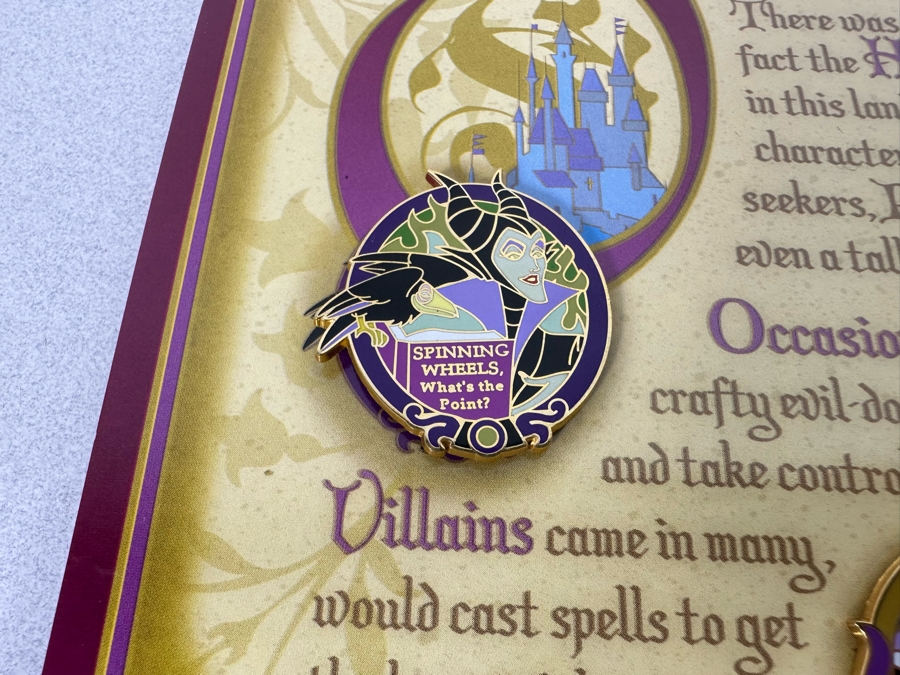 Collection Of Vintage Disneyland Trading Pins New On Card - Where Evil Spells Are Broken [Photo 4]
