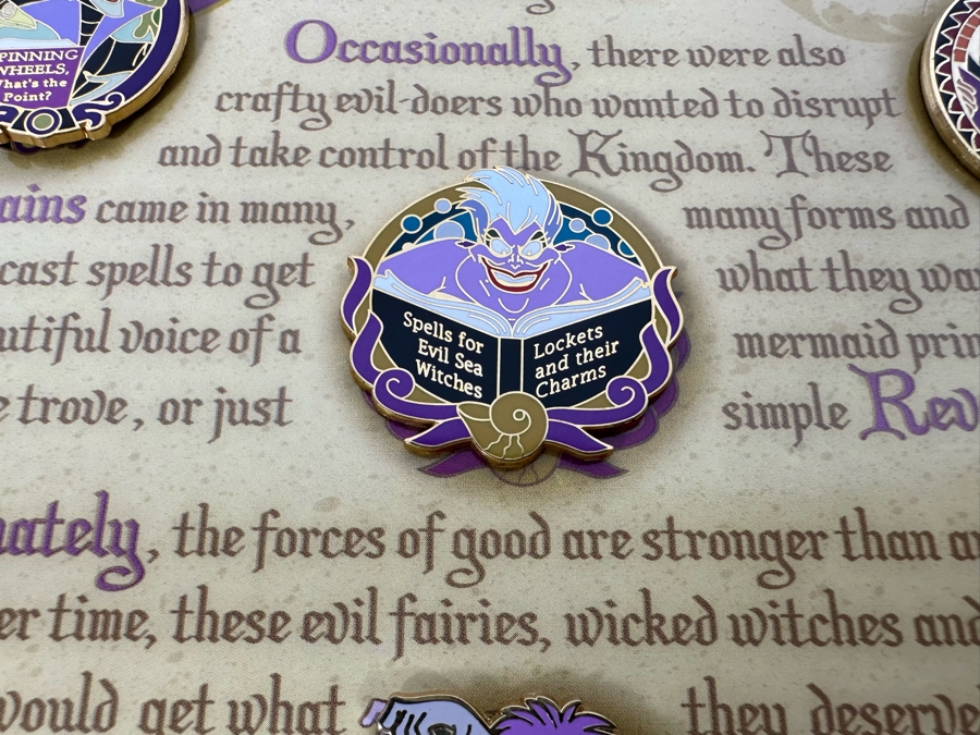 Collection Of Vintage Disneyland Trading Pins New On Card - Where Evil Spells Are Broken [Photo 5]