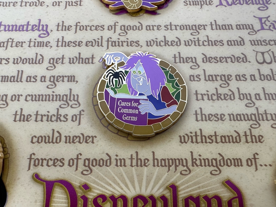 Collection Of Vintage Disneyland Trading Pins New On Card - Where Evil Spells Are Broken [Photo 7]