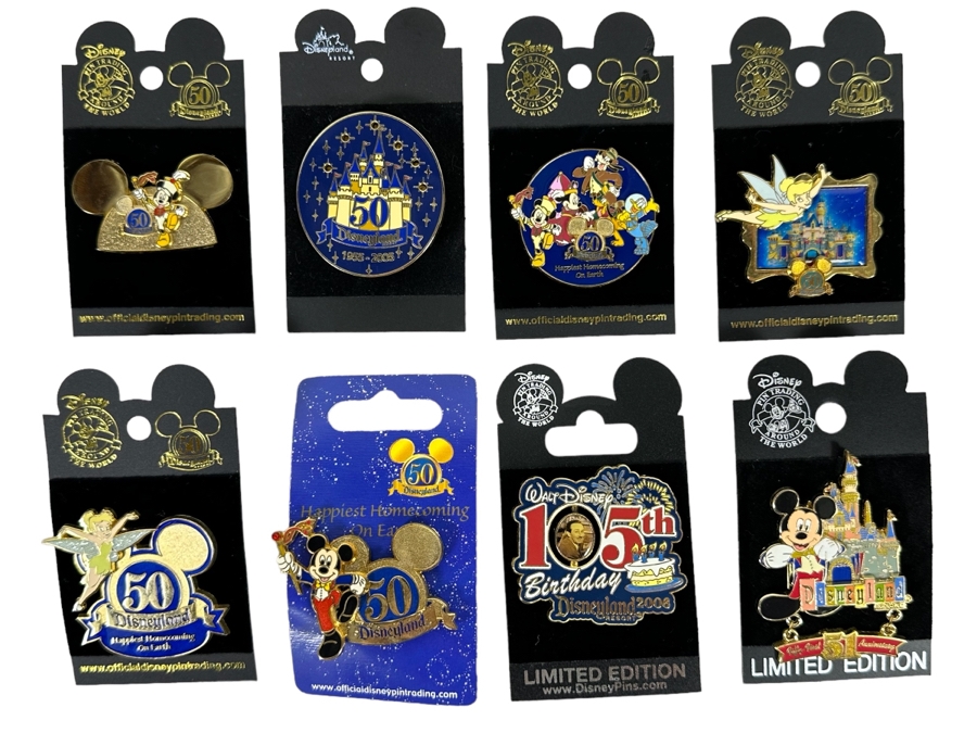 Collection Of Vintage Disneyland Trading Pins New On Cards - Two Limited Edition Pins [Photo 1]