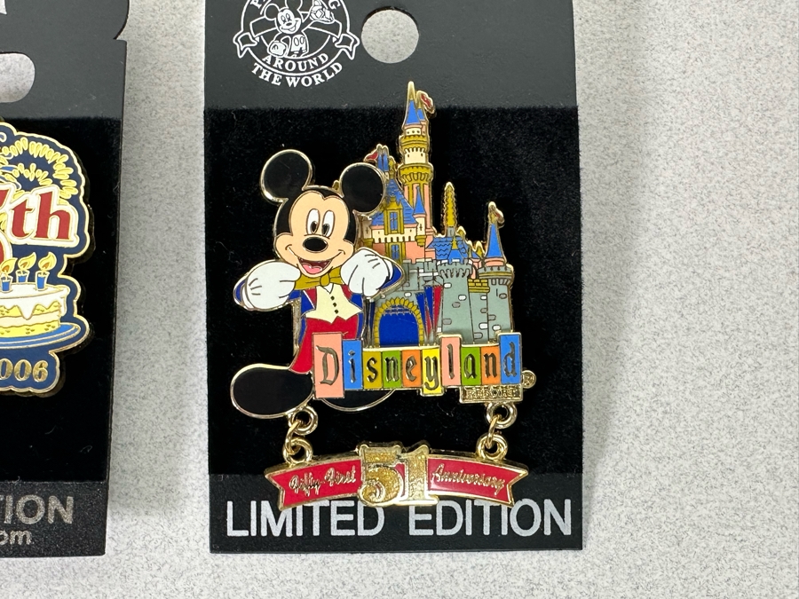 Collection Of Vintage Disneyland Trading Pins New On Cards - Two Limited Edition Pins [Photo 5]
