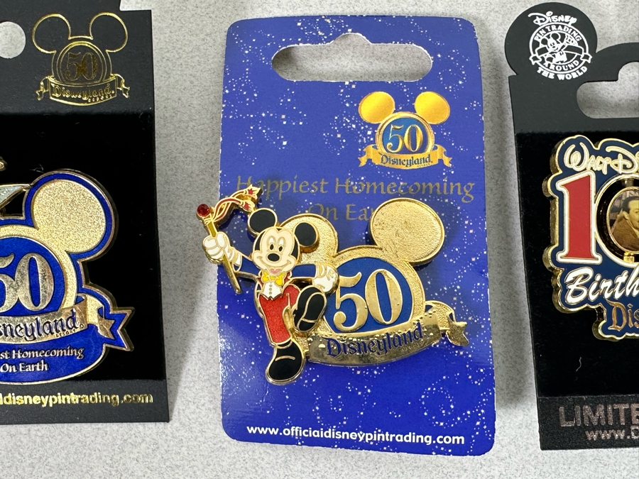 Collection Of Vintage Disneyland Trading Pins New On Cards - Two Limited Edition Pins [Photo 6]