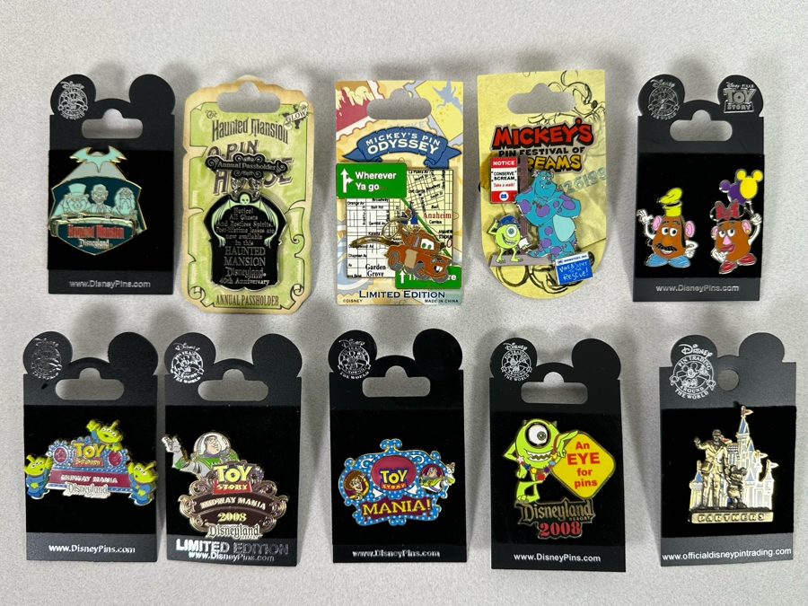 Collection Of Vintage Disneyland Trading Pins New On Cards - Two Limited Edition Pins [Photo 3]