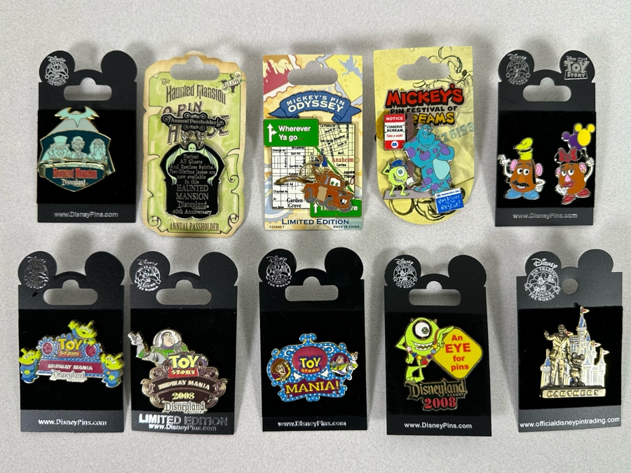 Collection Of Vintage Disneyland Trading Pins New On Cards - Two Limited Edition Pins [Photo 2]