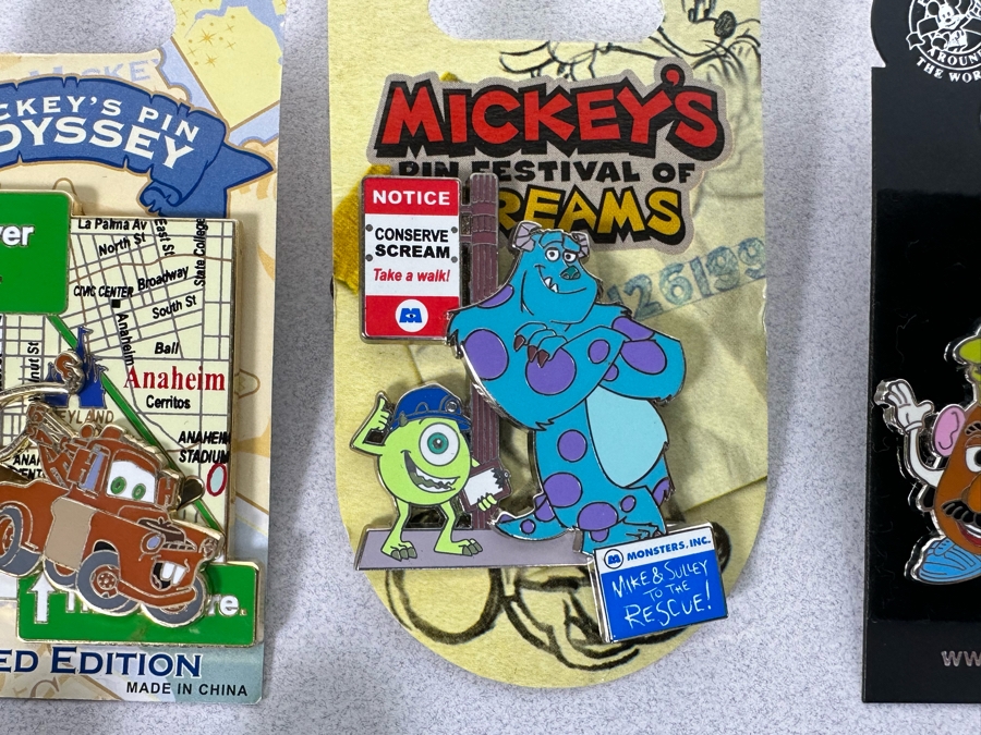 Collection Of Vintage Disneyland Trading Pins New On Cards - Two Limited Edition Pins [Photo 12]