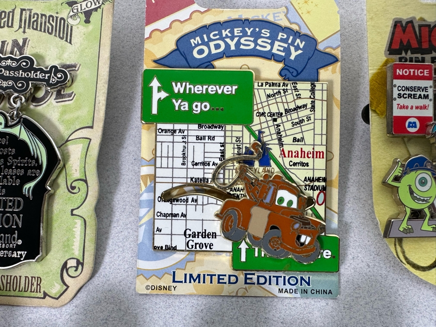 Collection Of Vintage Disneyland Trading Pins New On Cards - Two Limited Edition Pins [Photo 13]