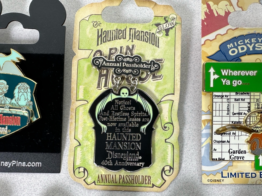 Collection Of Vintage Disneyland Trading Pins New On Cards - Two Limited Edition Pins [Photo 8]