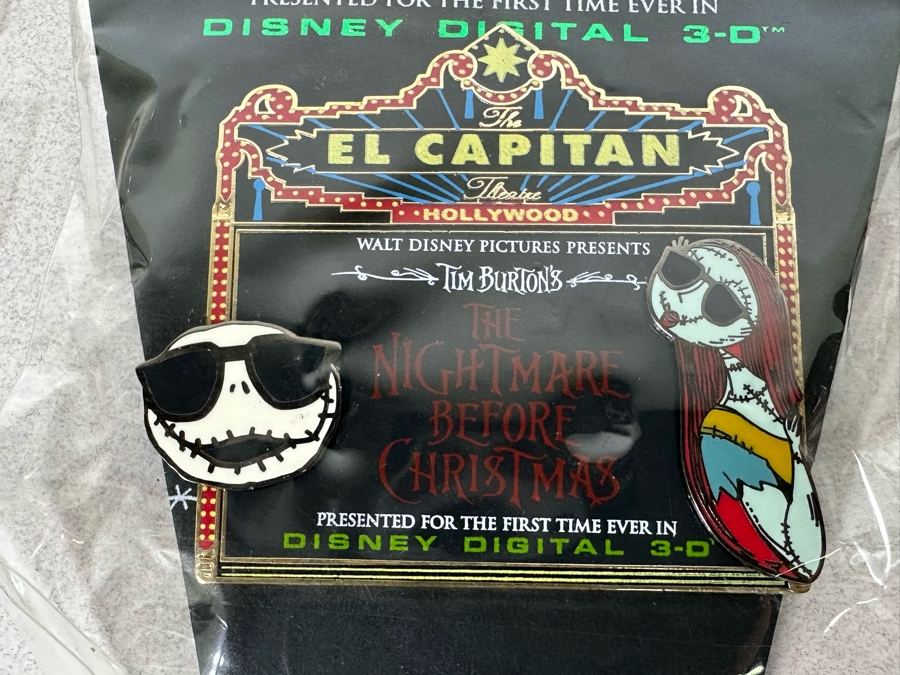 Collection Of Vintage Disneyland Trading Pins New On Cards - Three Limited Edition Pins The Nightmare Before Christmas Disney's Soda Fountain And Studio Store [Photo 4]