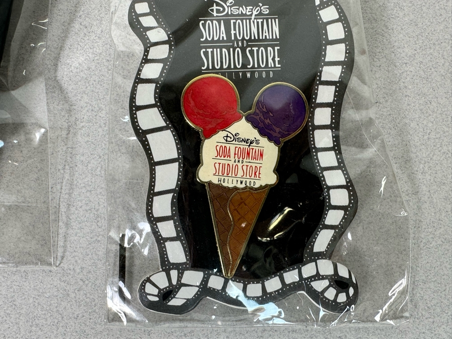 Collection Of Vintage Disneyland Trading Pins New On Cards - Three Limited Edition Pins The Nightmare Before Christmas Disney's Soda Fountain And Studio Store [Photo 7]
