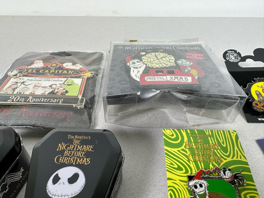 Collection Of Vintage Disneyland The Nightmare Before Christmas Trading Pins New On Cards [Photo 6]
