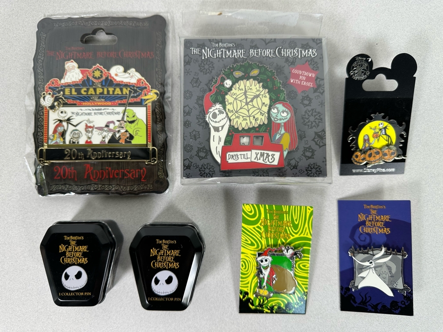 Collection Of Vintage Disneyland The Nightmare Before Christmas Trading Pins New On Cards [Photo 2]