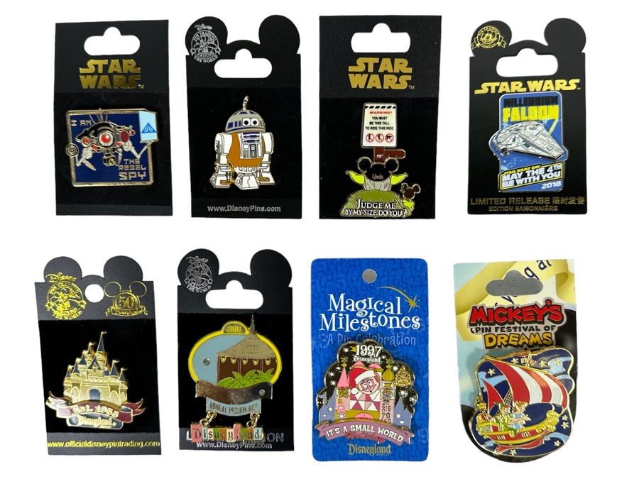Collection Of Vintage Disneyland Trading Pins New On Cards [Photo 1]