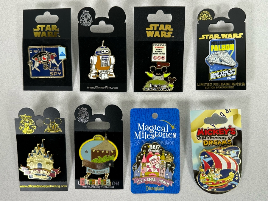 Collection Of Vintage Disneyland Trading Pins New On Cards [Photo 2]