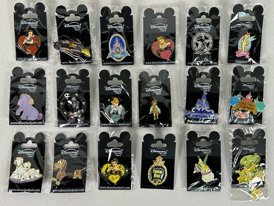 Collection Of Vintage Disneyland Trading Pins New On Cards [Photo 2]