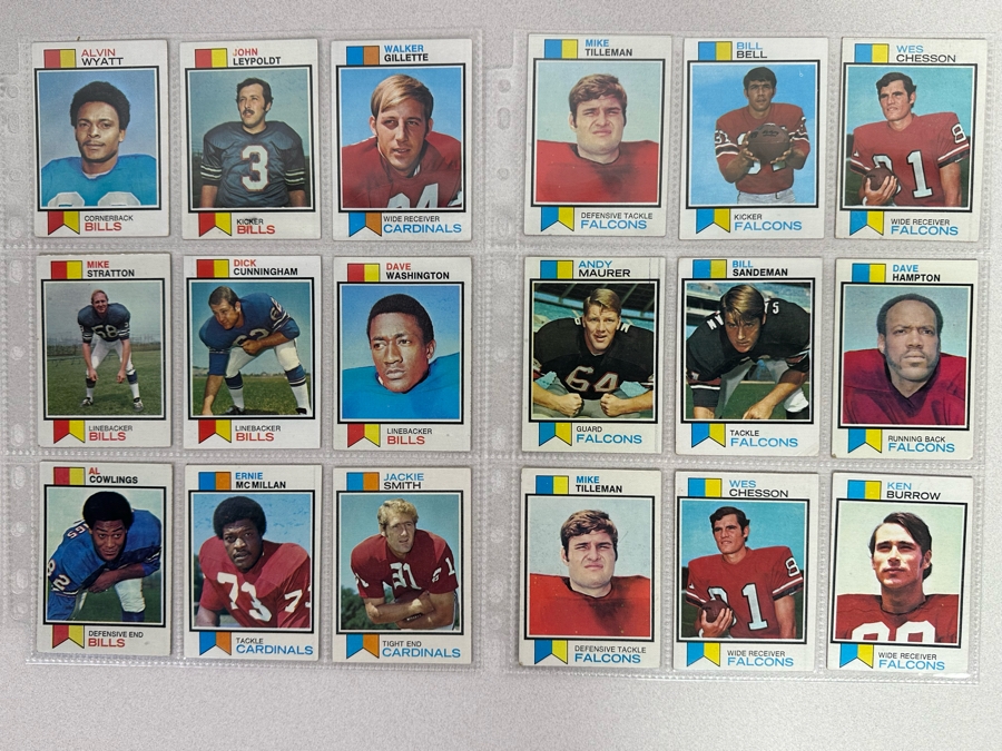 Vintage 1973 Topps Football Card Collection In Plastic Sleeves 279 Cards Total Ready For Grading - See Photos [Photo 10]