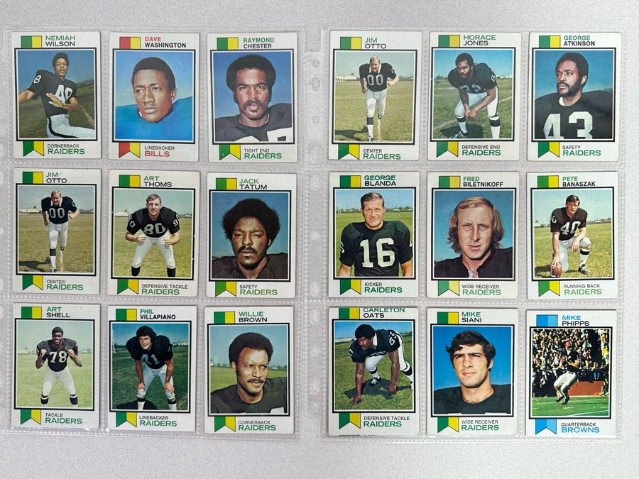 Vintage 1973 Topps Football Card Collection In Plastic Sleeves 279 Cards Total Ready For Grading - See Photos [Photo 13]
