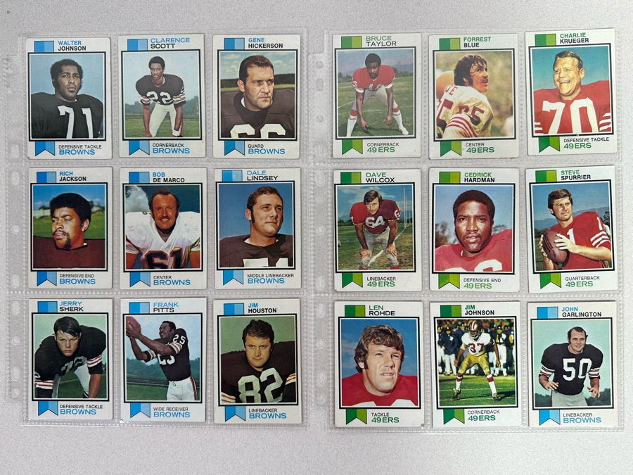 Vintage 1973 Topps Football Card Collection In Plastic Sleeves 279 Cards Total Ready For Grading - See Photos [Photo 16]