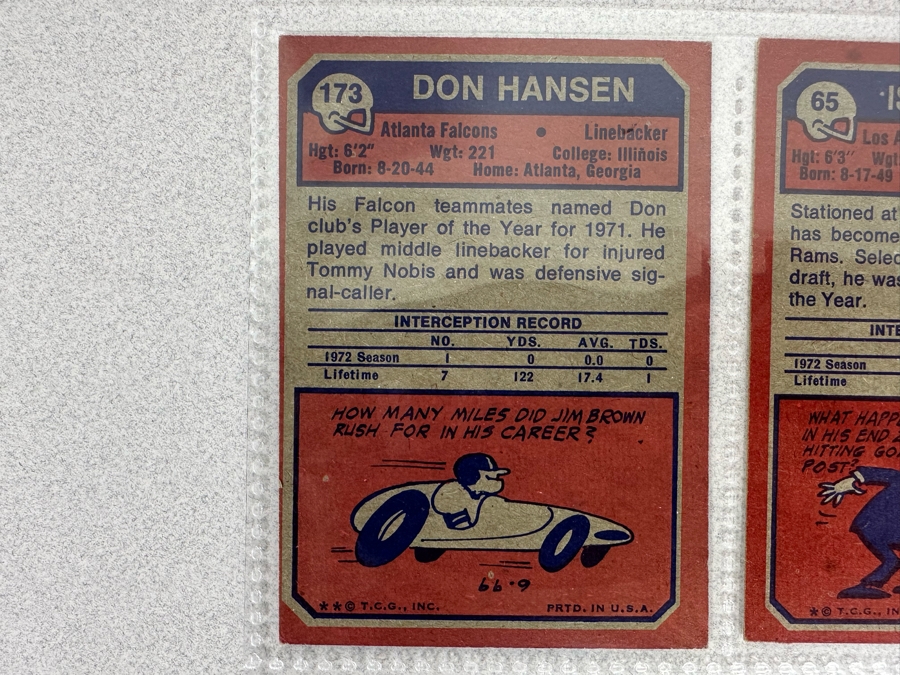 Vintage 1973 Topps Football Card Collection In Plastic Sleeves 279 Cards Total Ready For Grading - See Photos [Photo 5]