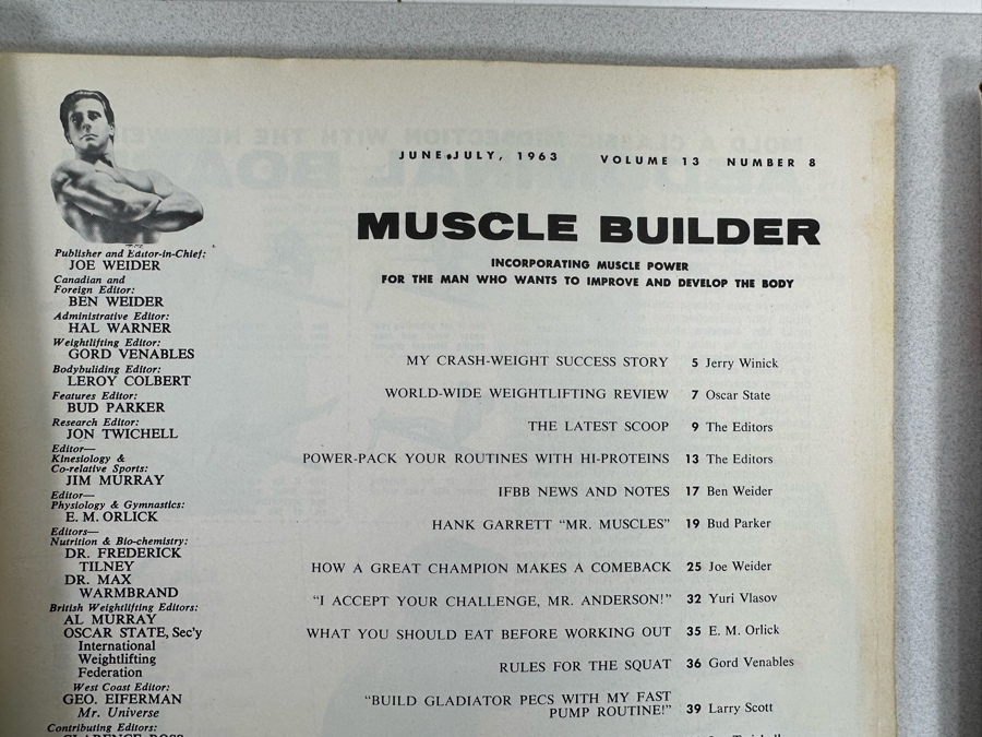 Vintage 1962-1963 Muscle Builder (Bodybuilding) Magazines [Photo 7]