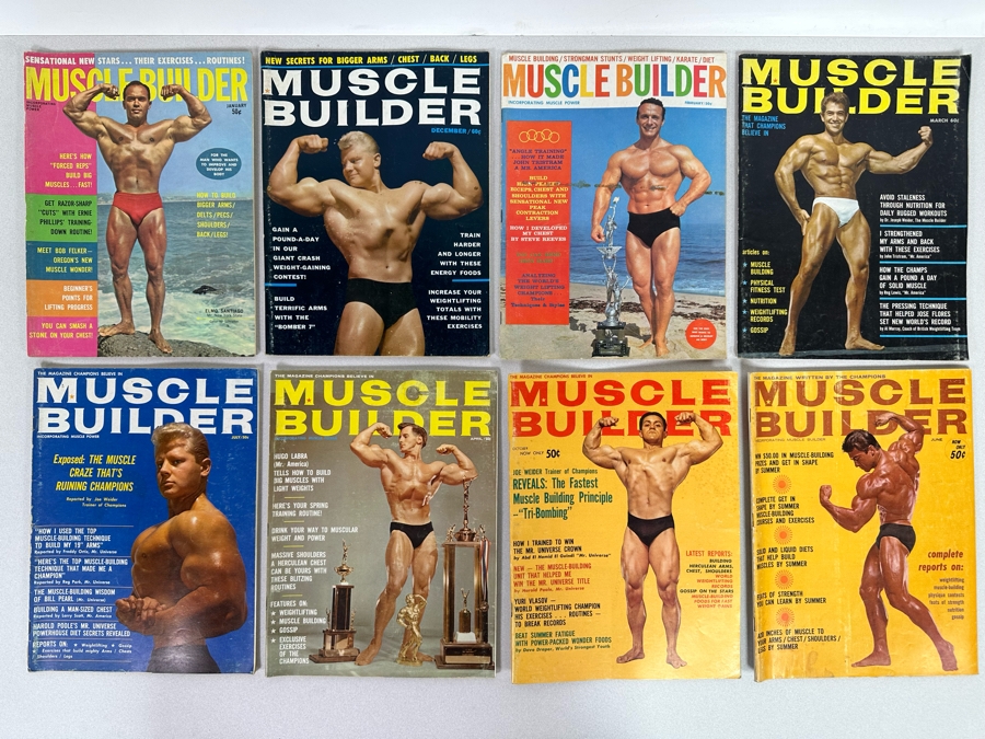Vintage 1963-1964 Muscle Builder (Bodybuilding) Magazines