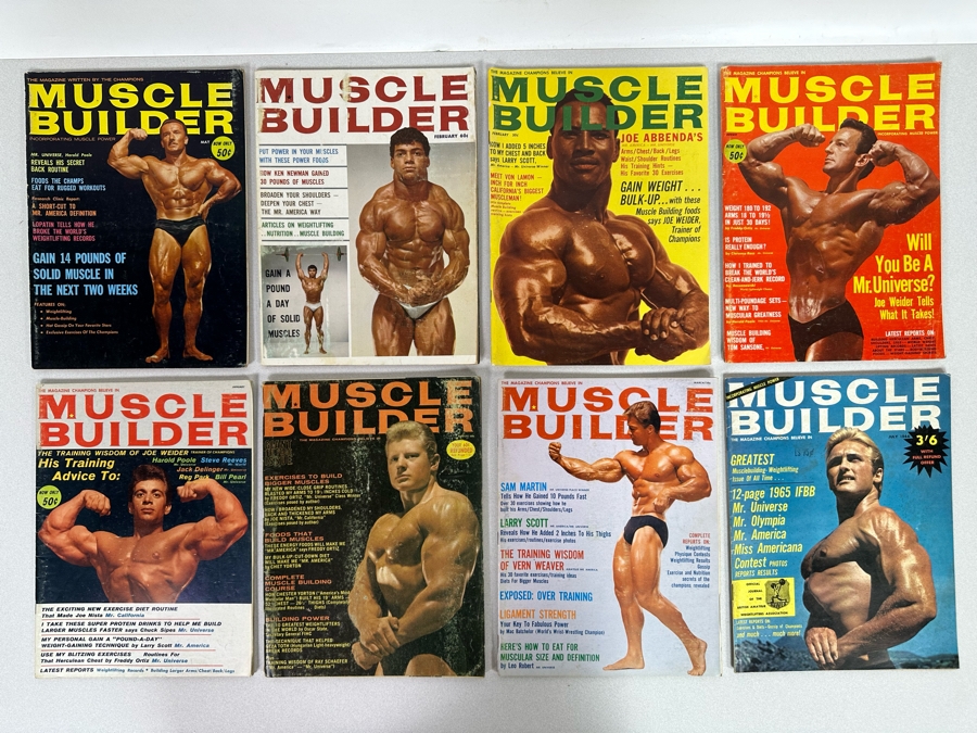 Vintage 1964-1965 Muscle Builder (Bodybuilding) Magazines