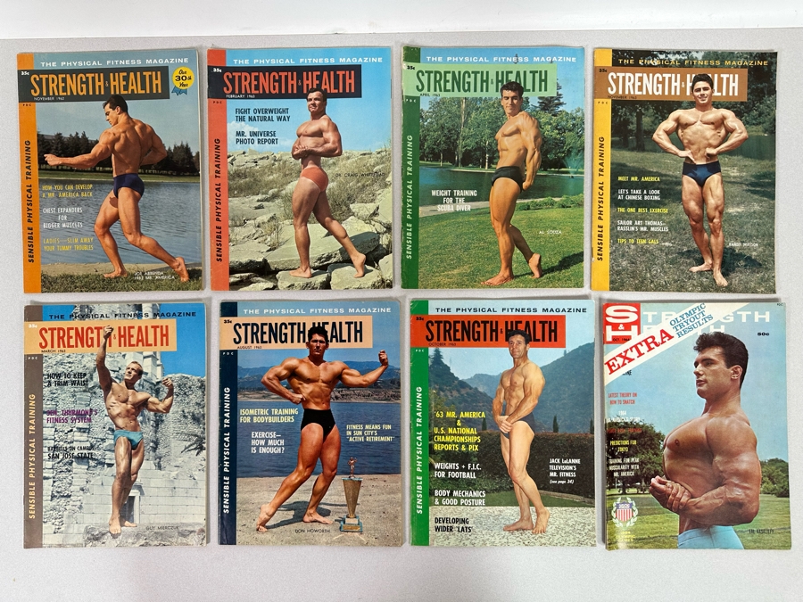 Vintage 1962-1964 Strength & Health (Bodybuilding) Magazines [Photo 1]
