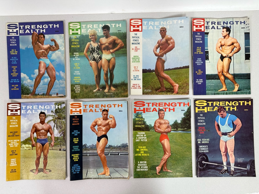 Vintage 1965-1966 Strength & Health (Bodybuilding) Magazines