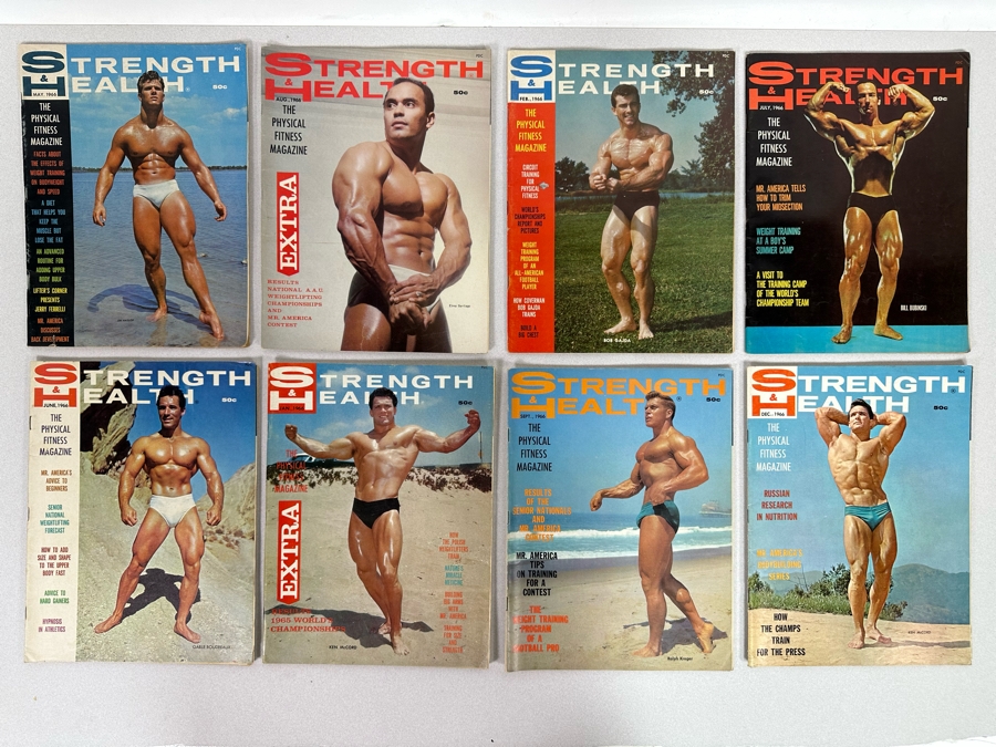 Vintage 1966 Strength & Health (Bodybuilding) Magazines