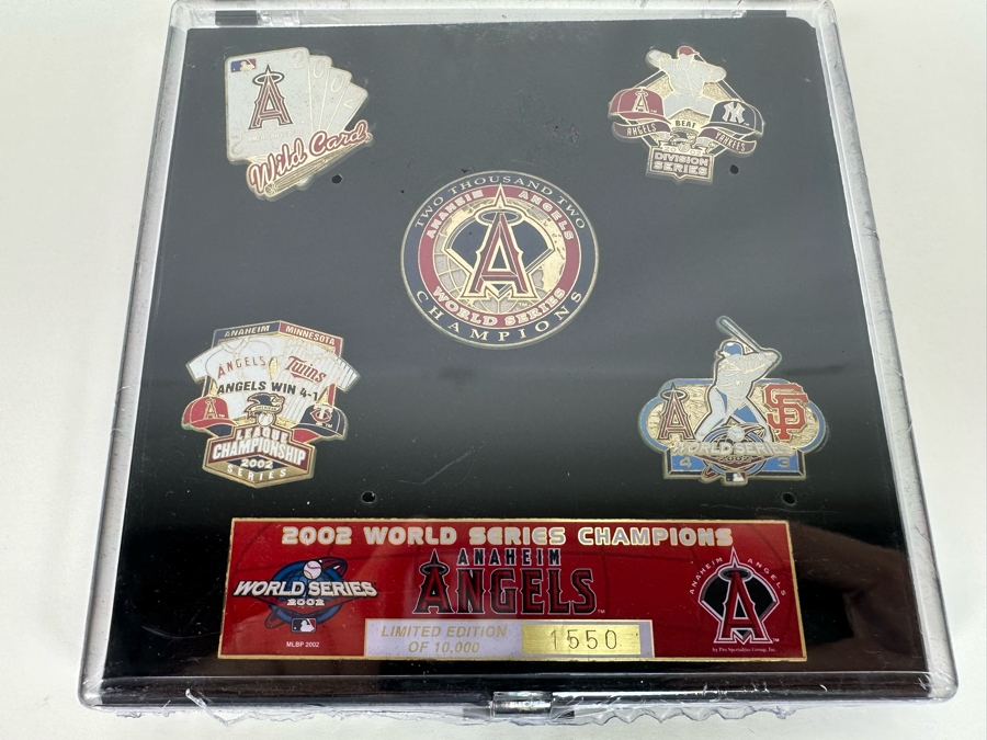 Sealed Limited Edition 2002 World Series Champions Anaheim Angels Pins 6 X 6 [Photo 3]