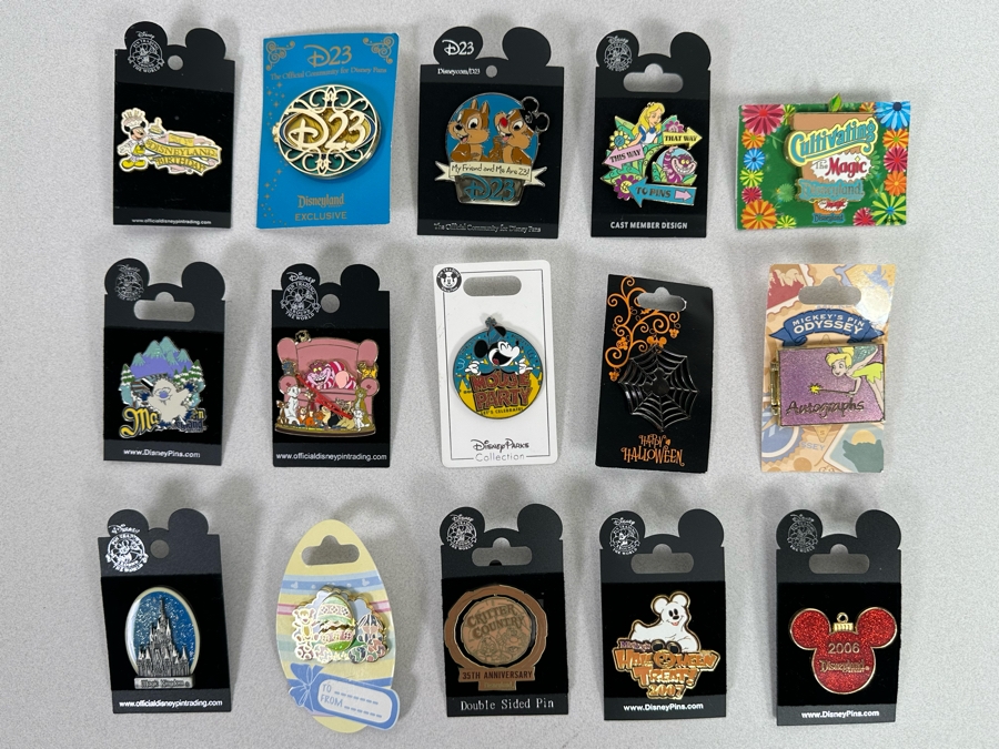 Collection Of Vintage Disneyland Trading Pins New On Cards [Photo 3]