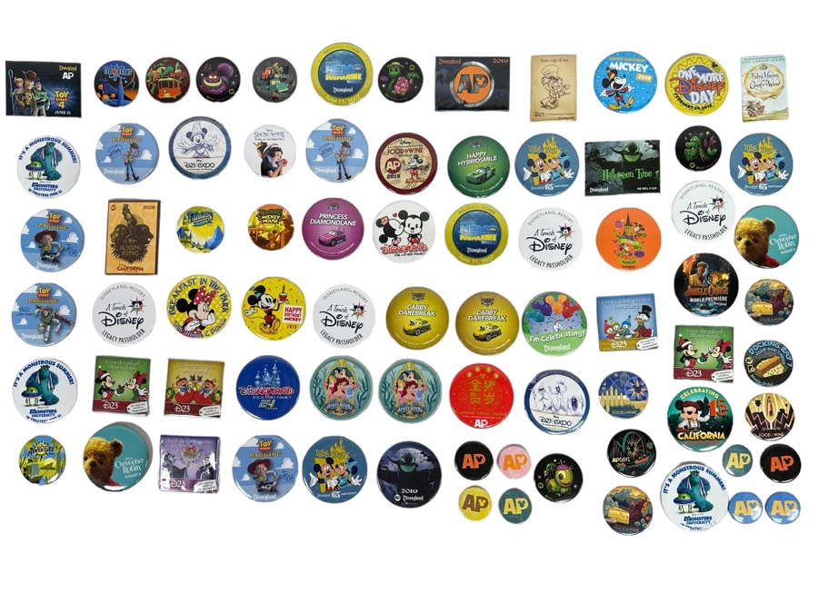 Collection Of Vintage Disneyland Buttons
