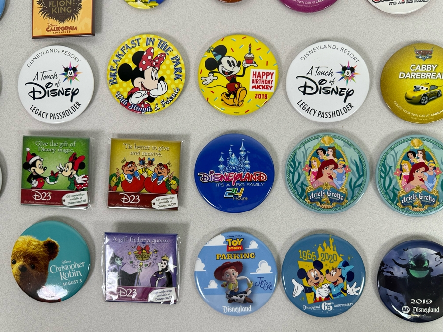 Collection Of Vintage Disneyland Buttons