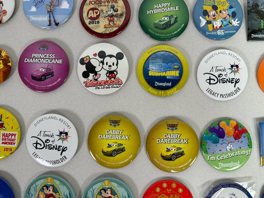 Collection Of Vintage Disneyland Buttons