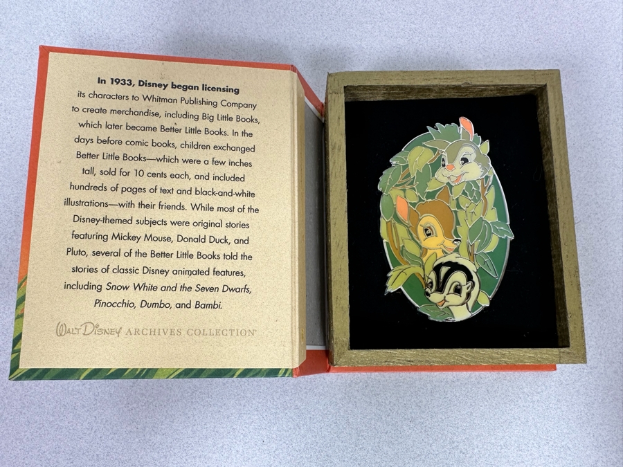 Vintage Disneyland Walt Disney's Bambi Big Better Little Books Whitman Publishing Company Trading Pins New In Box [Photo 7]