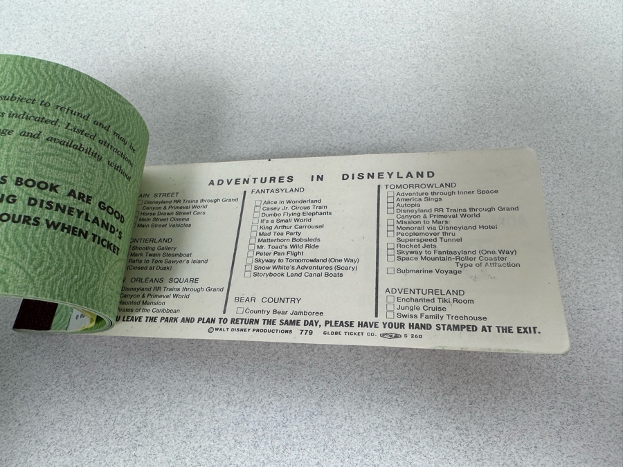 Vintage Disneyland Ticket Book [Photo 6]