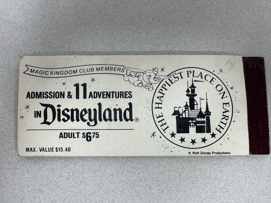 Vintage Disneyland Ticket Book